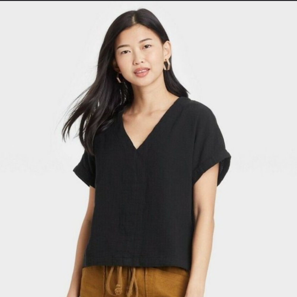 100% cotton black linen shirt